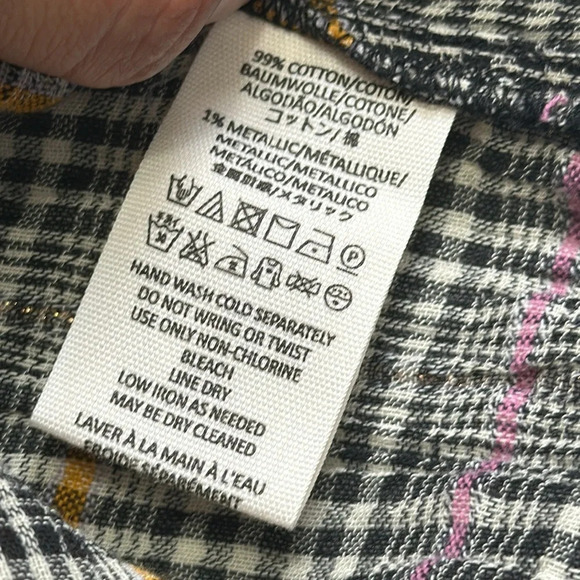 Free People Break My Stride Oversized Plaid Button Down Long Sleeve Size XSmall - Picture 13 of 13